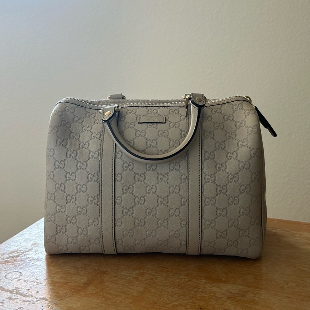 Gucci Guccissima Boston bag Authentic leather